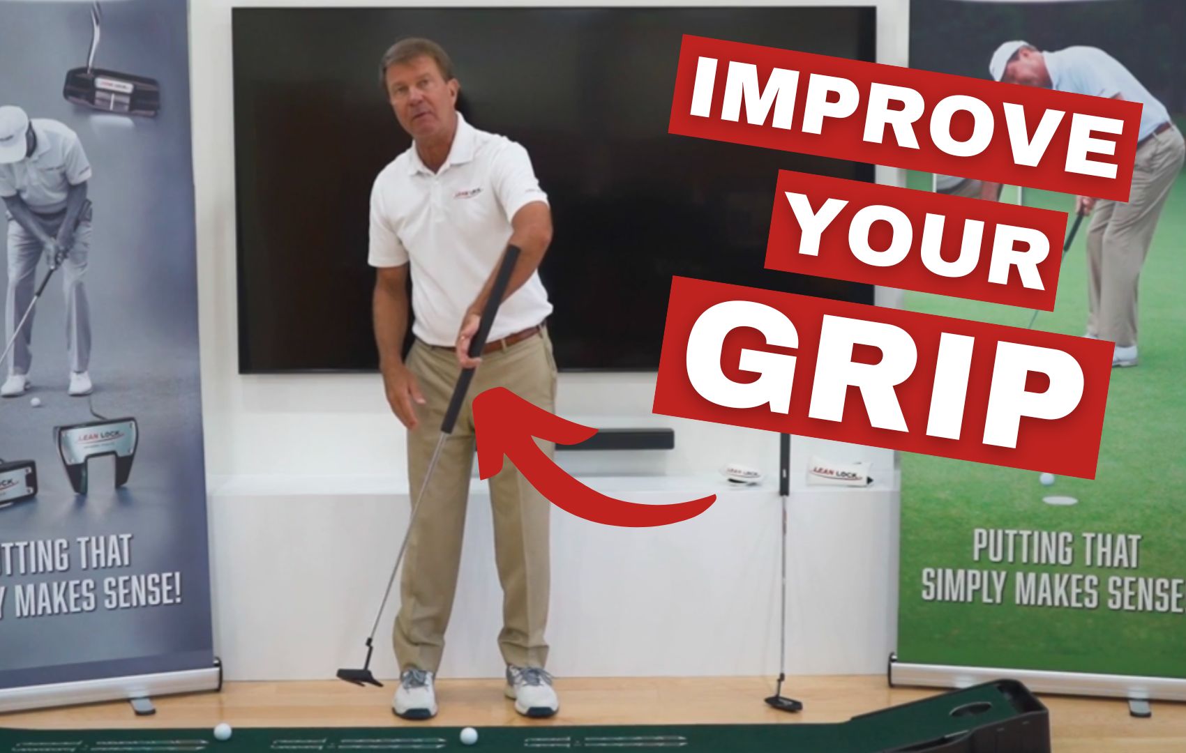 Grip Pressure Lean Lock Putting